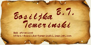 Bosiljka Temerinski vizit kartica